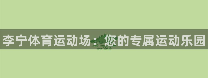 逐梦国际3登录：李宁体育运动场：您的专属运动乐园
