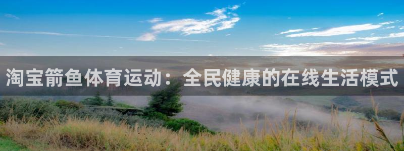 逐梦国际平台招商：淘宝箭鱼体育运动：全民健康的在线生活模式